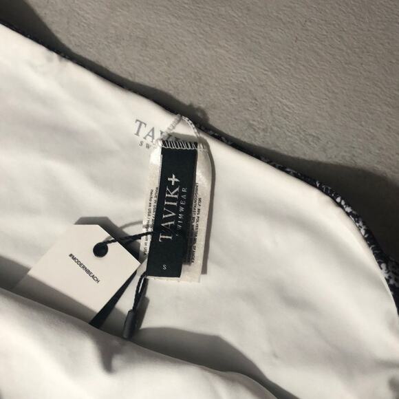 Tavik swim bottom black white floral full coverage - Picture 2 of 7